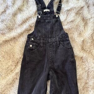 Madewell Black Denim Overalls